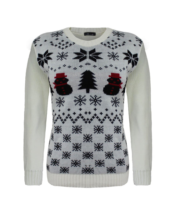 Kids Girls Boy Knitted Reindeer Xmas Christmas Jumper Snowflake Top Sweater 3-14