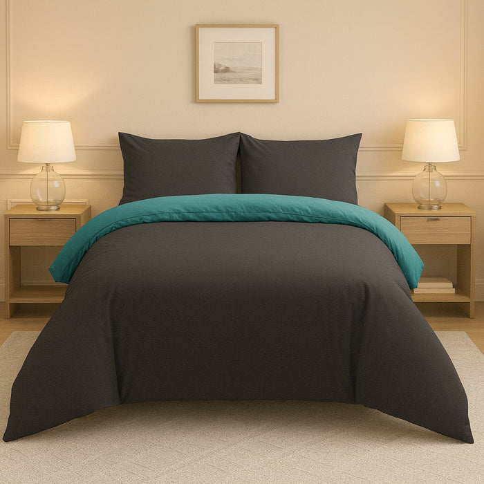 Xmas Duvet Quilt Cover Pillowcase Soft Reversible Printed Bedding Set All Size