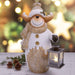 15 Inch (38Cm) Christmas Woodchip Figures with LED Lanterns
