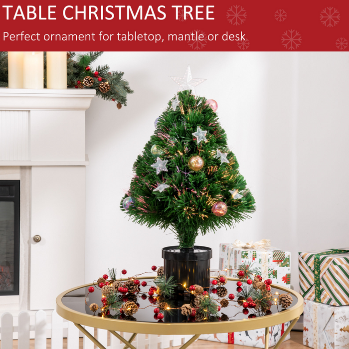 Tabletop Christmas Tree – 2ft Pre-Lit LED Artificial Decor - Samanta Factory