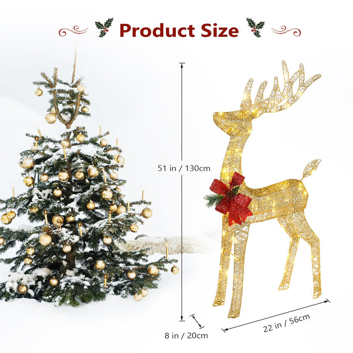Christmas Reindeer Decoration – Light-Up Outdoor Festive Display - Samanta Factory