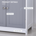Freestanding Bathroom Cabinet – White MDF Storage Unit with Drawers & Adjustable Shelf - Samanta Factory