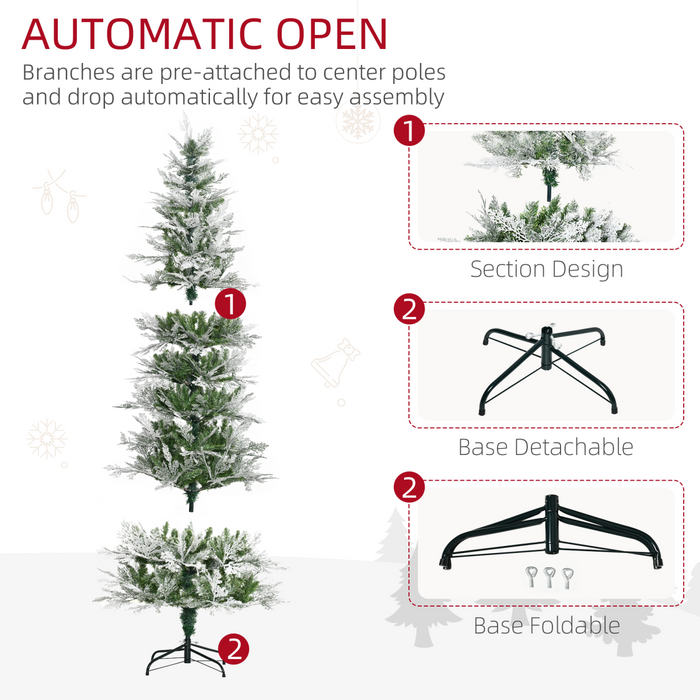 Flocked Artificial Christmas Tree – Snow-Frosted Branches - Samanta Factory