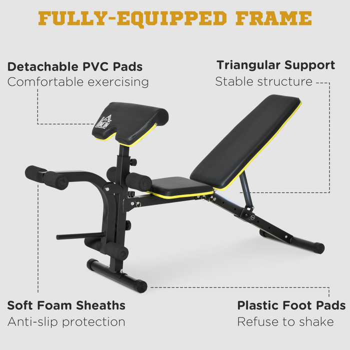 Adjustable Sit-Up & Dumbbell Bench – Multi-Functional Weight Bench for Full-Body Home Workouts