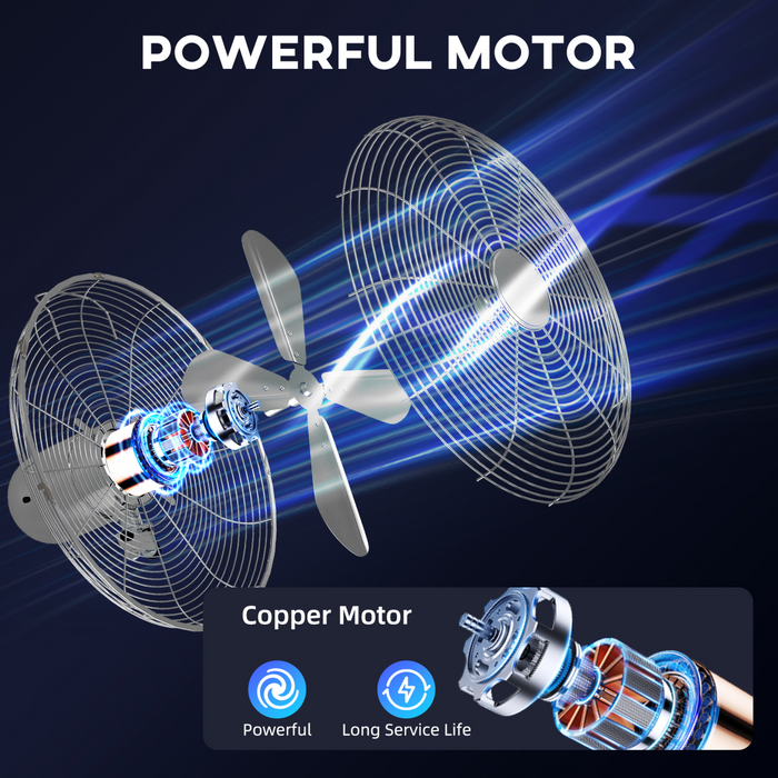 Metal Pedestal Fan – Oscillating Cooling with Adjustable Height & Timer