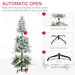 Artificial Christmas Tree – Snow Flocked Design with Metal Base - Samanta Factory