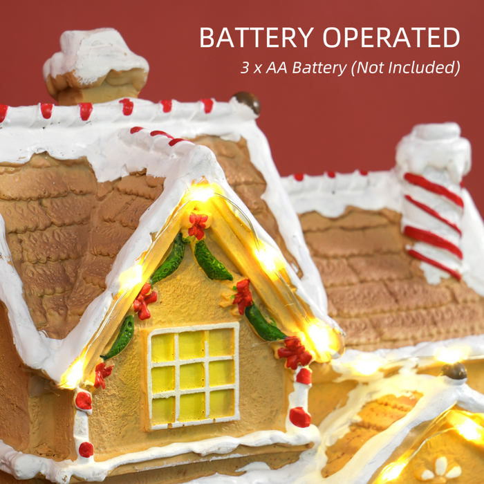 Christmas Gingerbread House – LED Lights & Musical Display - Samanta Factory