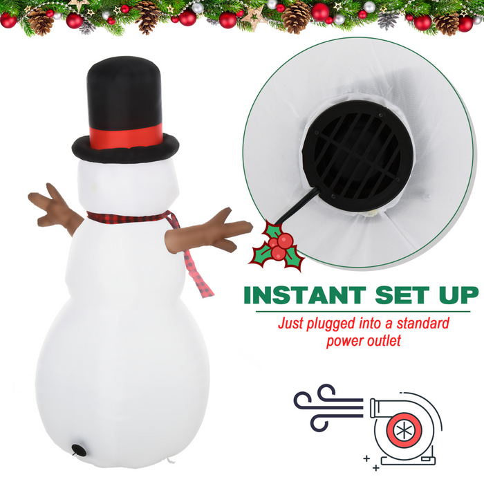 Inflatable Snowman Decoration – Soft-Glow LED Winter Display - Samanta Factory
