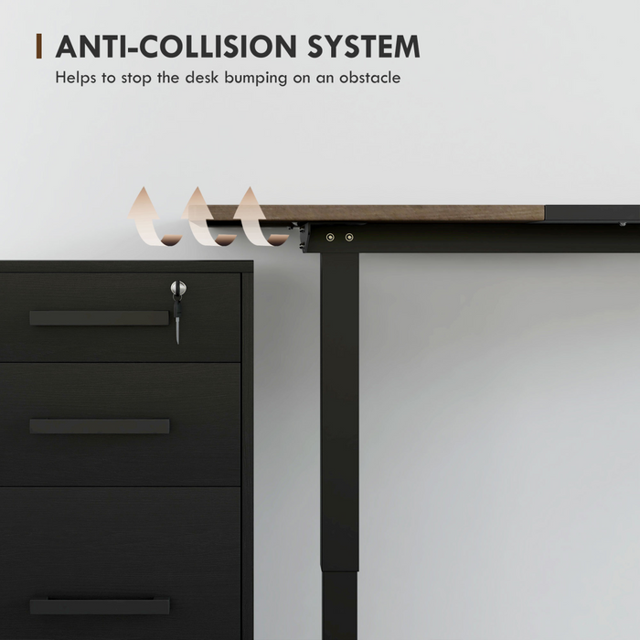 Electric Sit-Stand Desk – Height Adjustable with Memory Presets & Collision Protection