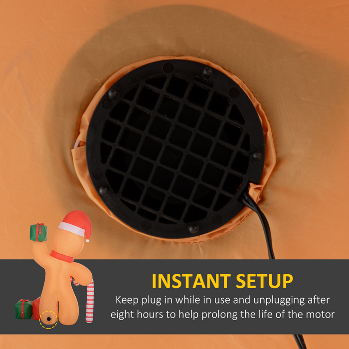 Inflatable Gingerbread Man – Light-Up Outdoor Christmas Display - Samanta Factory