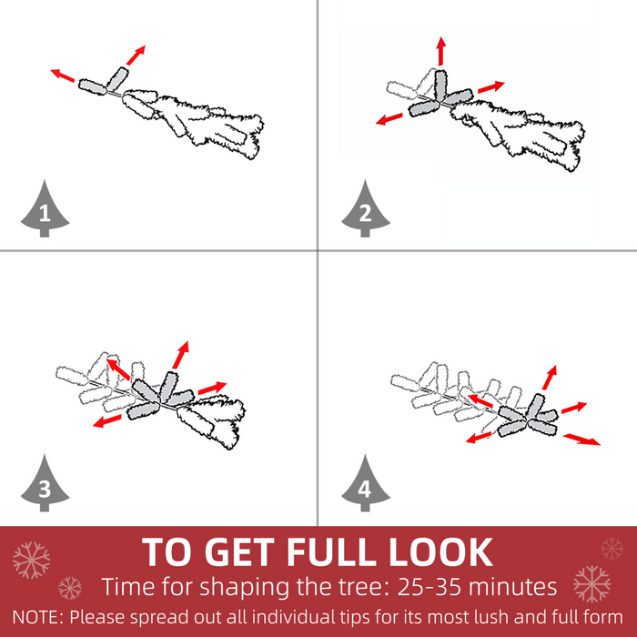 Christmas Tree – 6ft Warm White LED Lighting - Samanta Factory