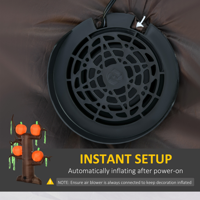 Halloween Inflatable Ghost Tree – 2.4m with Pumpkins & 6 LED Light - Samanta Factory