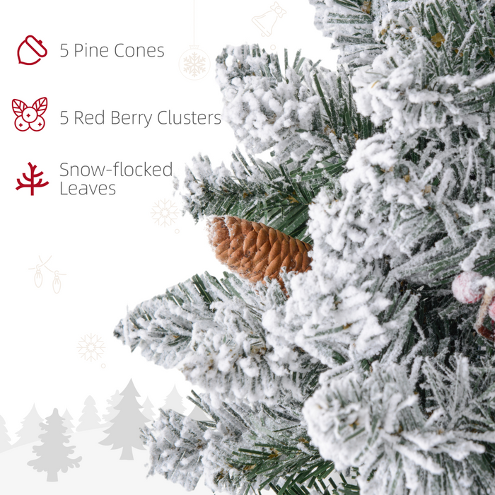 Christmas Wreath – Frosted Pinecones & LED Lights - Samanta Factory