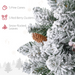 Christmas Wreath – Frosted Pinecones & LED Lights - Samanta Factory