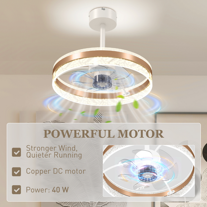 Modern LED Ceiling Fan with Light – 6-Speed Reversible Motor & Remote Control - Samanta Factory