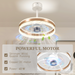 Modern LED Ceiling Fan with Light – 6-Speed Reversible Motor & Remote Control - Samanta Factory