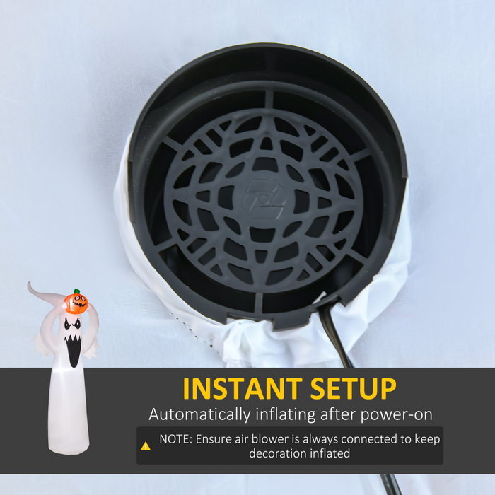 6 FT Inflatable Halloween Ghost & Pumpkin – 1.8 m LED Floating Outdoor Decoration - Samanta Factory