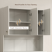 Tall Kitchen Storage Cabinet – Cream White with Adjustable Shelves & Drawer - Samanta Factory