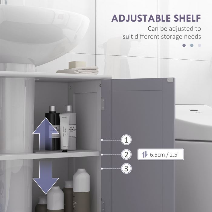 Under-Sink Bathroom Cabinet – 60x60cm Storage Unit with Adjustable Shelf & Pipe Cut-Out - Samanta Factory