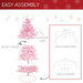 6ft Artificial Christmas Tree – Vibrant Pink Full-Branch Design - Samanta Factory