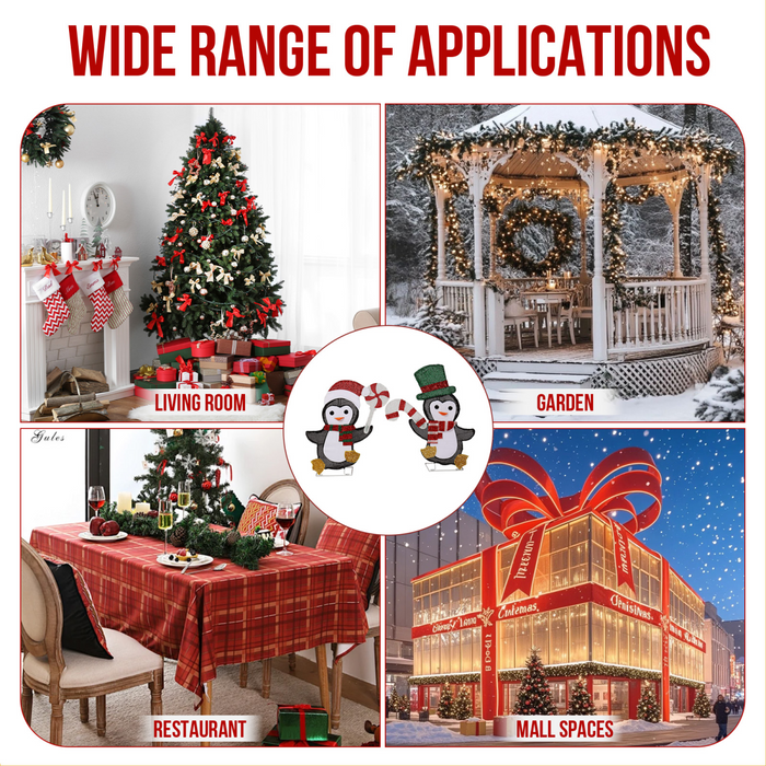 Christmas Lighted Penguin Set – LED Indoor & Outdoor Décor - Samanta Factory