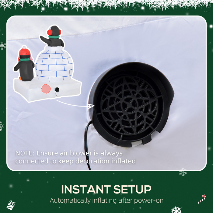 Christmas Inflatable 5ft LED Penguin Ice House – Outdoor Holiday Decor - Samanta Factory