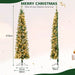 7 FT Pre-Lit Half-Shape Christmas Tree with 403 Branch Tips and 150 LED Lights