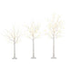 Lighted Birch Tree Set Birch Christmas Tree with Branch Tips LED Lights and Metal Bases