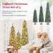 4/5/6FT Artificial Christmas Tree Set of 3 with Realistic Accumulated Snow
