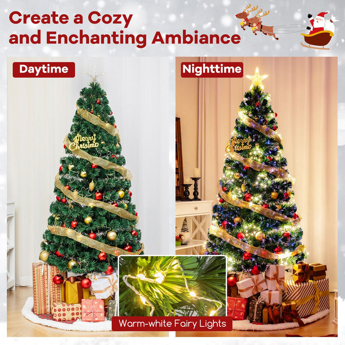 Optical Fiber Christmas Tree Pre-Lit Artificial Xmas Tree