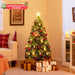 150/180CM Artificial Christmas Tree with 8 Lighting Modes and Optical Fibers
