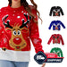 Kids Christmas Jumper Unisex Girl Boy Reindeer Merry Xmas Knitted Sweater Top