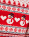 Kids Girls Christmas Jumper Snowman Jacquard Nordic Fairisle Xmas Sweater