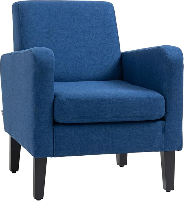 Compact Accent Armchair – Slim Design with Thick Padding & Adjustable Feet