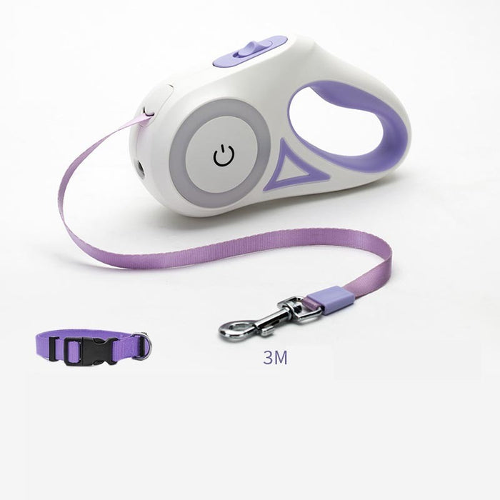 Retractable Dog Leash – One-Button Brake with Scalable Design