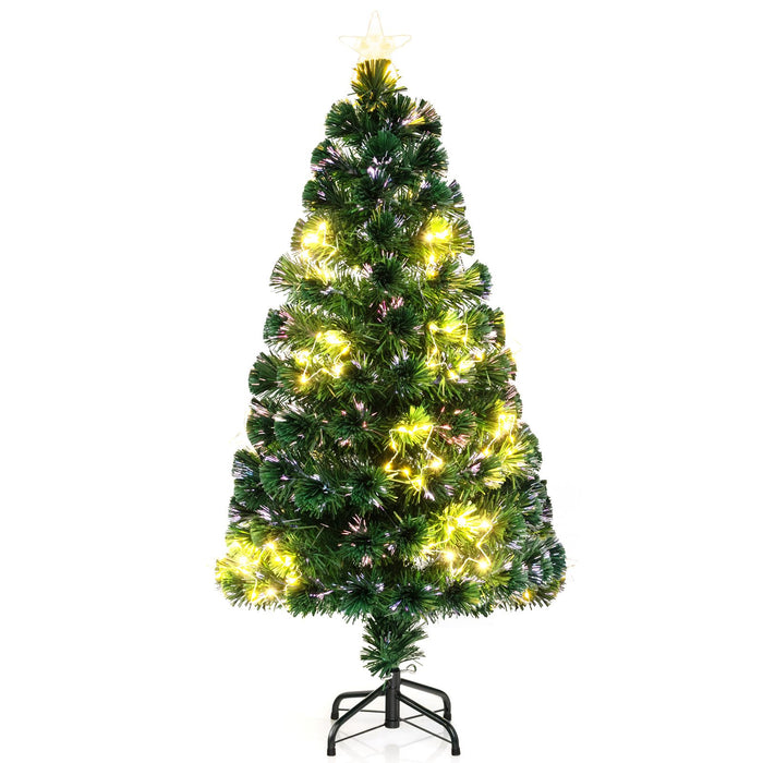 Optical Fiber Christmas Tree Pre-Lit Artificial Xmas Tree