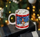 Christmas Mugs Printed Xmas 12Oz Fine Bone China Drinking Tea Coffee Gift X4