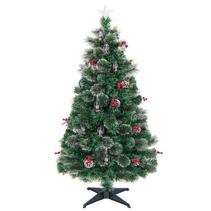 150/180CM Artificial Christmas Tree with 8 Lighting Modes and Optical Fibers
