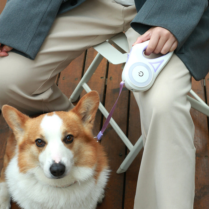 Retractable Dog Leash – One-Button Brake with Scalable Design