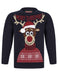 Kids Boys Christmas Jumper Reindeer 3D Pom Pom Xmas Sweater Pullover Novelty
