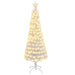 150/180CM Artificial Xmas Tree Pencil Tree with Treetop Star and 7 Lighting Modes