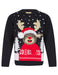 Girl'S Novelty Christmas Jumper Reindeer Knitted Xmas Sweater Top 3D Pom Pom Fur