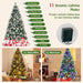 Pre-Lit Artificial Christmas Tree with 11 Lighting Modes and 350 LED Lights