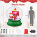 126 Cm Christmas Light up Crystal Ball Santa Snow Globe