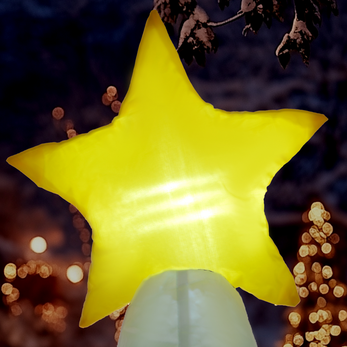 Inflatable Santa Claus & Christmas Tree – Rotating Magic Ball Light Display - Samanta Factory