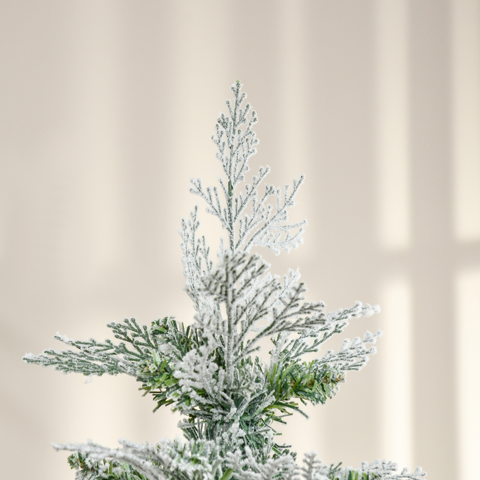 Artificial Christmas Tree – Snow Flocked Design with Metal Base - Samanta Factory