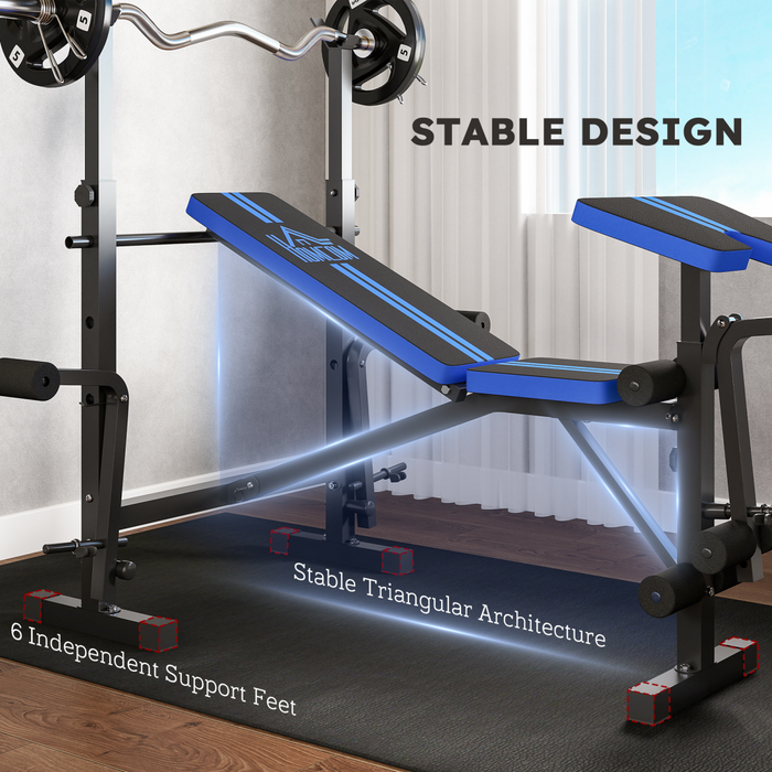 Multifunction Weight Bench – Full Body Workout with Squat Rack & Leg Extension - Samanta Factory