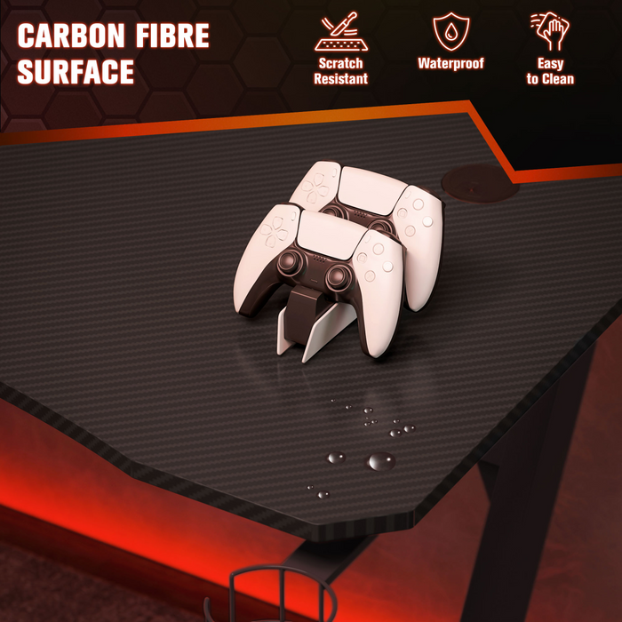 Gaming Desk Steel Frame – Z-Shape Base with Cup & Headphone Holder