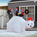 Christmas Inflatable Decoration – 5ft LED Polar Bear & Penguins - Samanta Factory