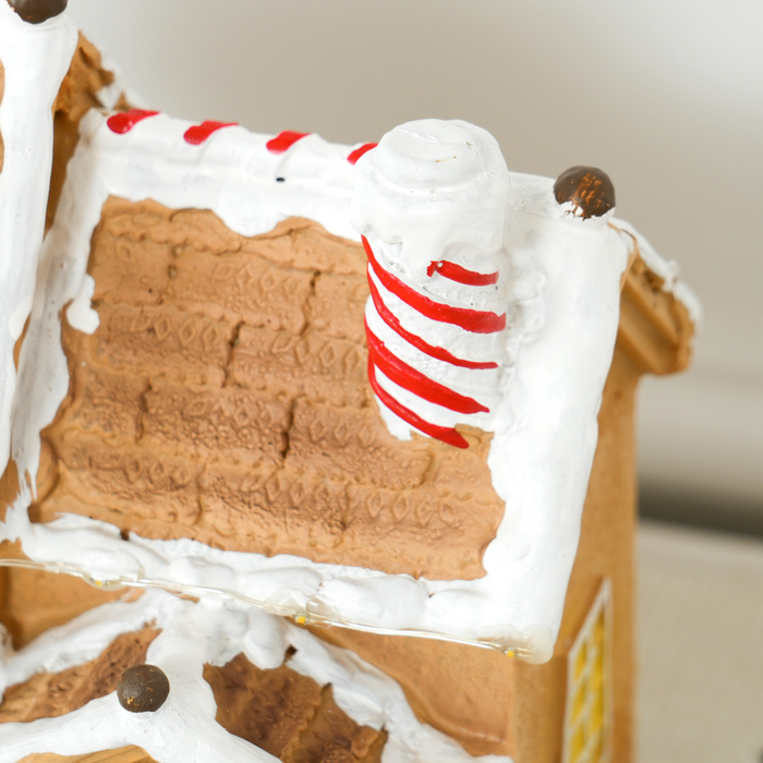 Christmas Gingerbread House – LED Lights & Musical Display - Samanta Factory